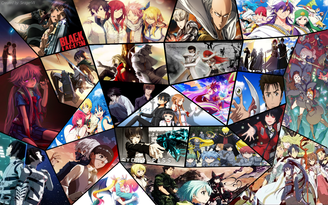 HD wallpaper: Anime Collage, anime characters digital wallpaper, Artistic,  human representation | Wallpaper Flare