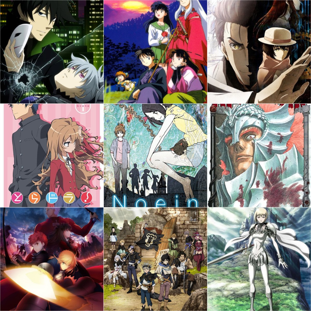 Joining in on the trend, my 3x3 : r/MyAnimeList